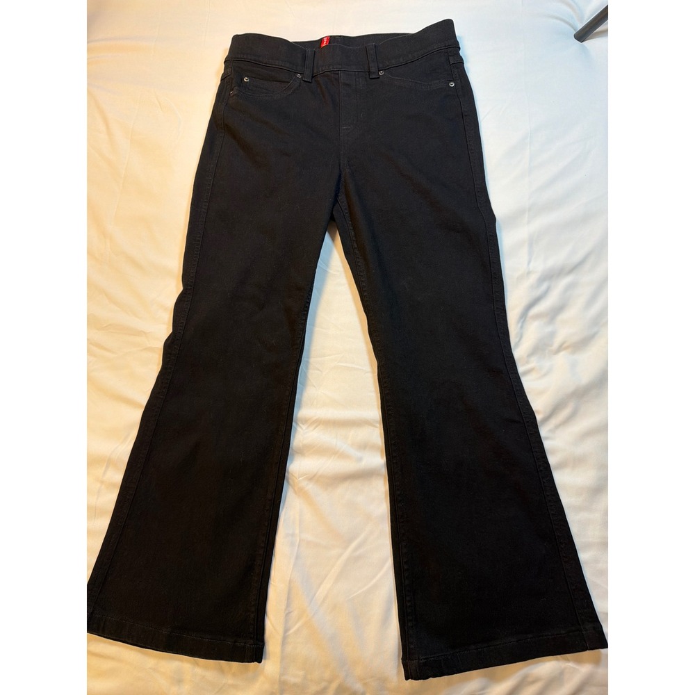 Spanx EveryWear Pull-On Kick Flare Wide Leg Crop 20763Q Women's Medium Black
